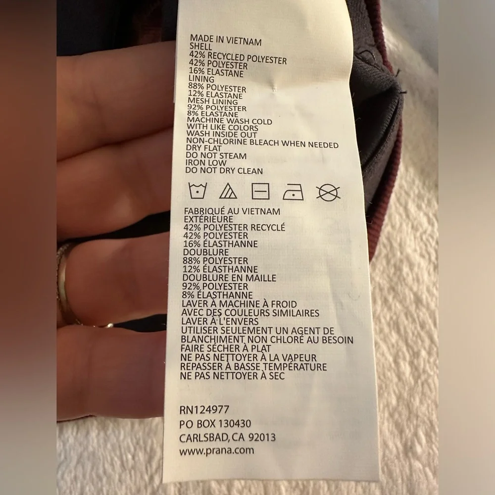 NWT- PRANA- Becksa™ Bralette- Heathered Maroon-‎ XL - Picture 14 of 16